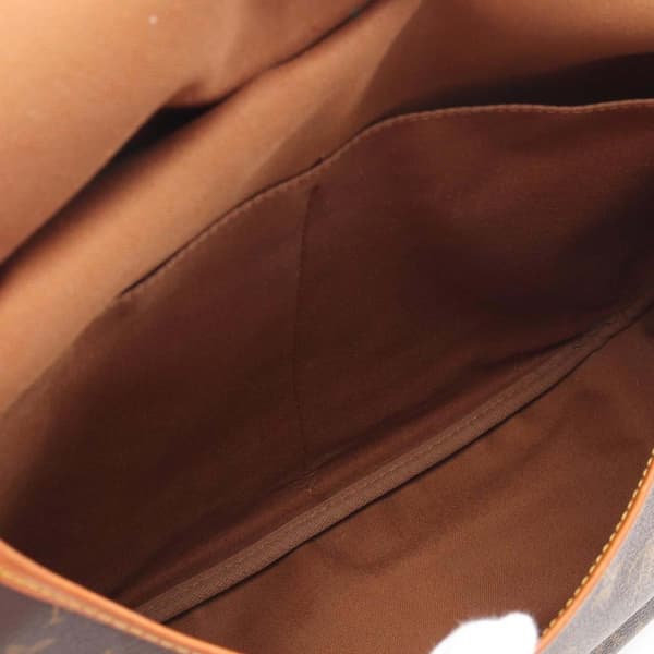 Pre-owned Louis Vuitton Monogram Saumur 35 Brown