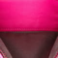 Miniatyrbild 5 av 10: Pre-owned Bottega Veneta Small Calfskin Intrecciomirage Embossed Butterfly Chain Crossbody Pink