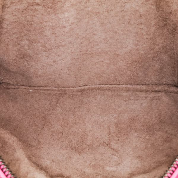 Pre-owned Bottega Veneta Small Calfskin Intrecciomirage Embossed Butterfly Chain Crossbody Pink
