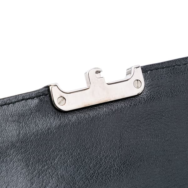 Pre-owned Prada Woven Madras Chain Flap Black