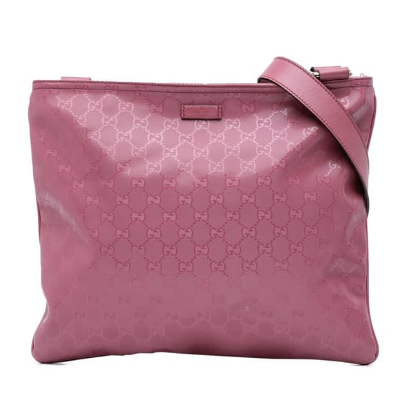 Pre-owned Gucci GG Imprime Crossbody Pink