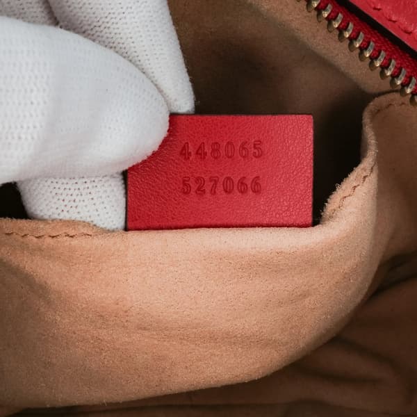 Pre-owned Gucci Mini GG Marmont Matelasse Leather Crossbody Red