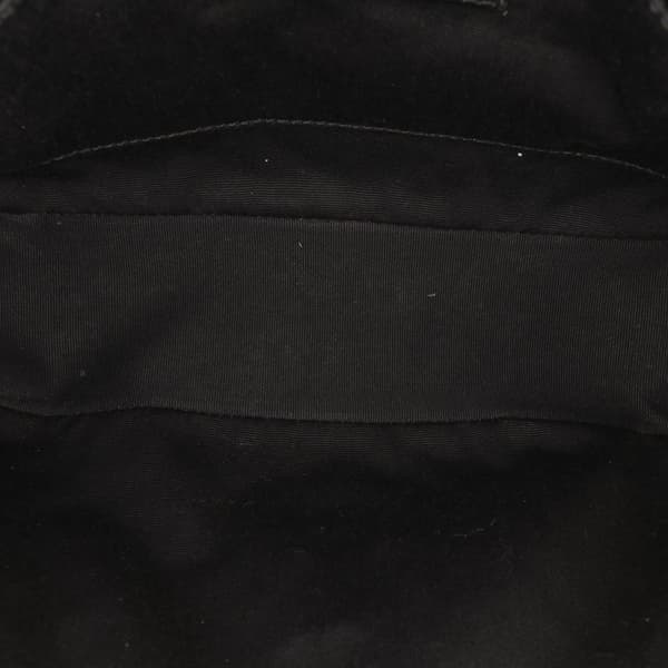 Pre-owned Saint Laurent Cracked Shiny Calfskin Matelasse Tassel Monogram Lou Camera Bag Black