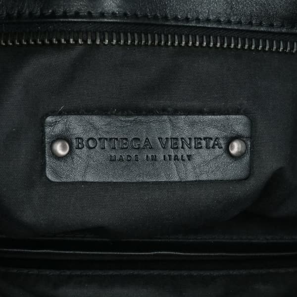 Pre-owned Bottega Veneta Leather Intrecciato Crossbody Black