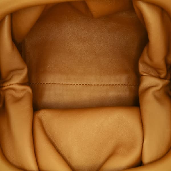 Pre-owned Bottega Veneta Lambskin The Mini Pouch Brown