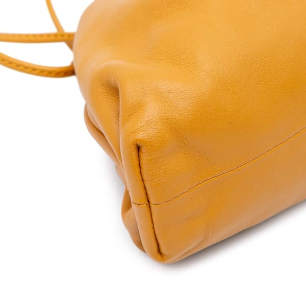 Pre-owned Bottega Veneta Lambskin The Mini Pouch Brown