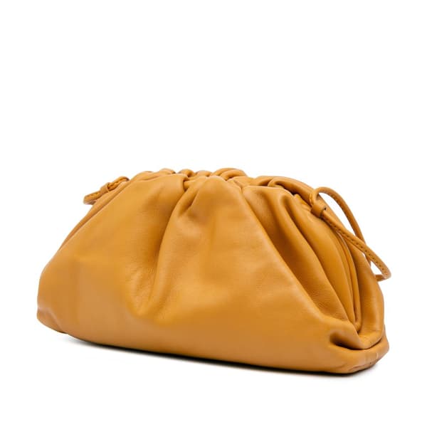 Pre-owned Bottega Veneta Lambskin The Mini Pouch Brown
