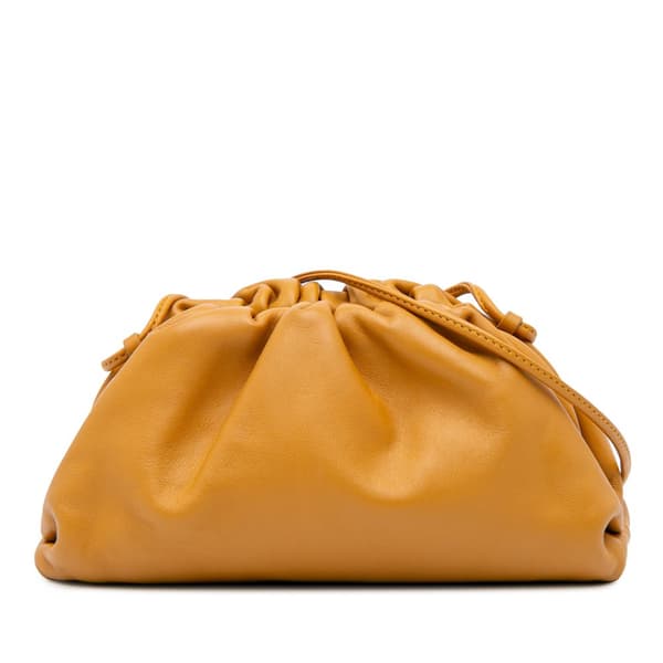 Pre-owned Bottega Veneta Lambskin The Mini Pouch Brown
