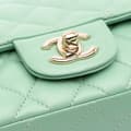 Pikkukuva 8 / 10: Pre-owned Chanel Mini Square Classic Lambskin Single Flap Green