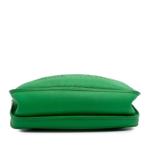 Pre-owned Hermès Clemence Evelyne III 29 Green