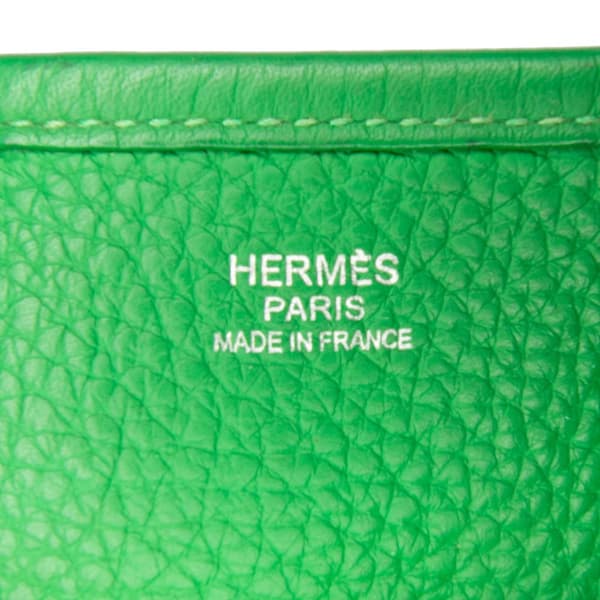 Pre-owned Hermès Clemence Evelyne III 29 Green
