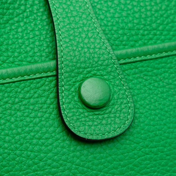 Pre-owned Hermès Clemence Evelyne III 29 Green