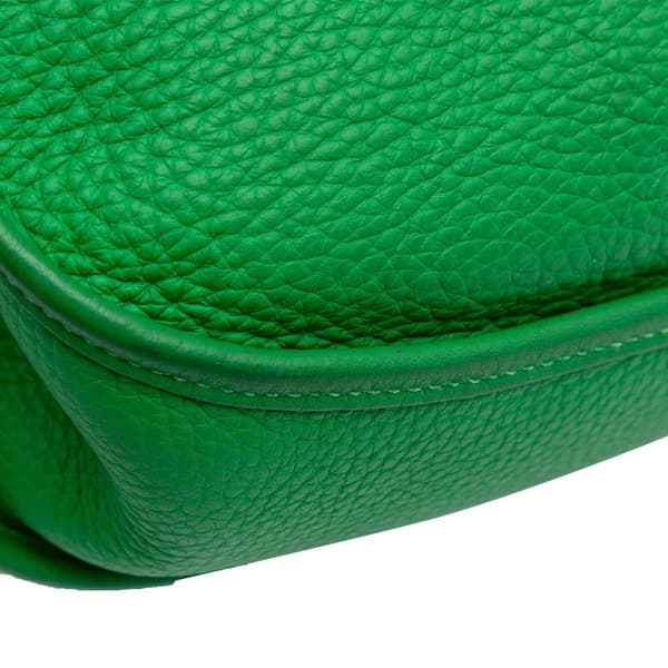 Pre-owned Hermès Clemence Evelyne III 29 Green