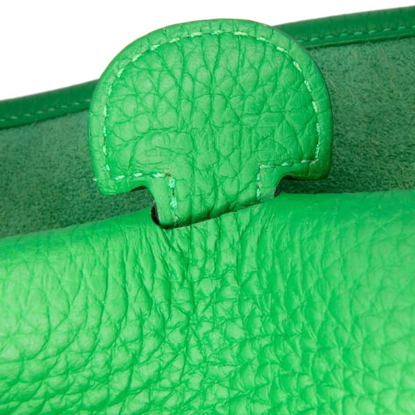 Pre-owned Hermès Clemence Evelyne III 29 Green