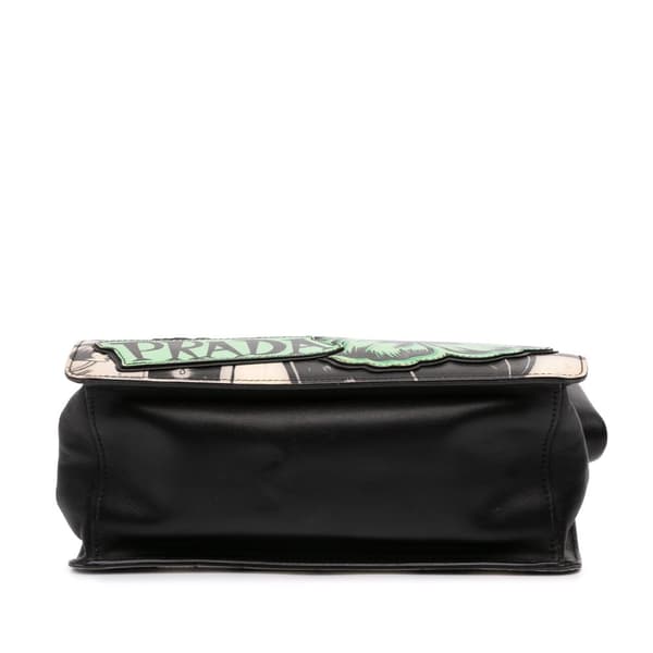 Pre-owned Prada Saffiano Stampato Light Frame Crossbody Green