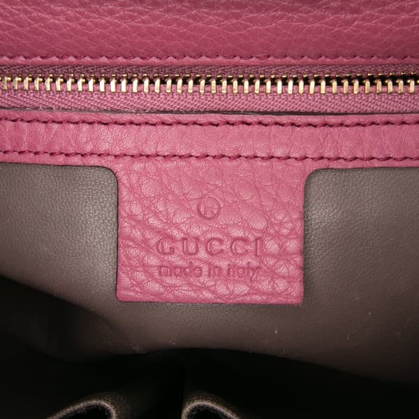 Pre-owned Gucci Medium Leather Miss Bamboo Crossbody Pink