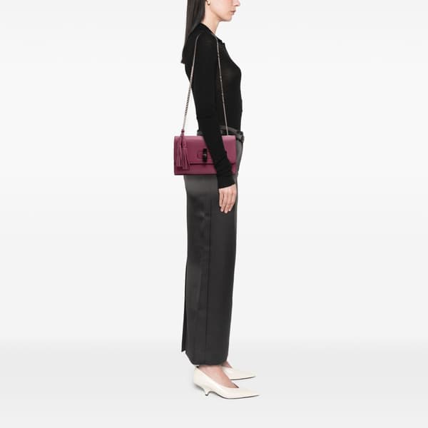Pre-owned Gucci Medium Leather Miss Bamboo Crossbody Pink