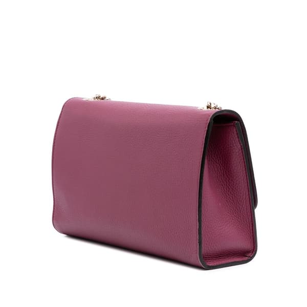Pre-owned Gucci Medium Leather Miss Bamboo Crossbody Pink