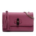Pikkukuva 1 / 9: Pre-owned Gucci Medium Leather Miss Bamboo Crossbody Pink