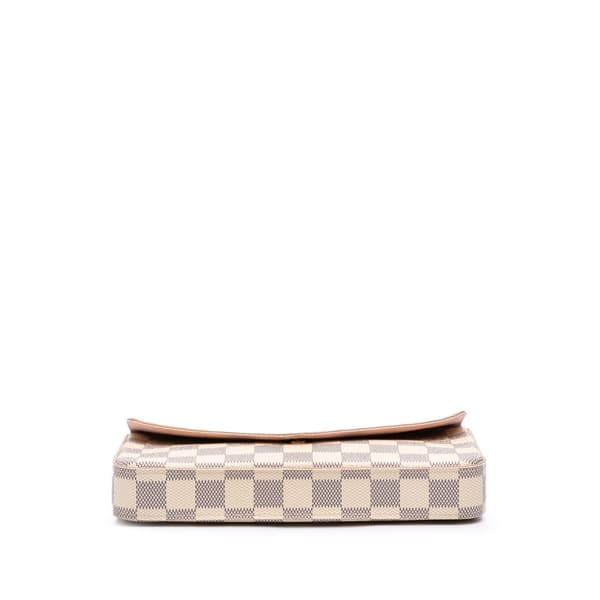 Pre-owned Louis Vuitton Damier Azur Pochette Felicie White