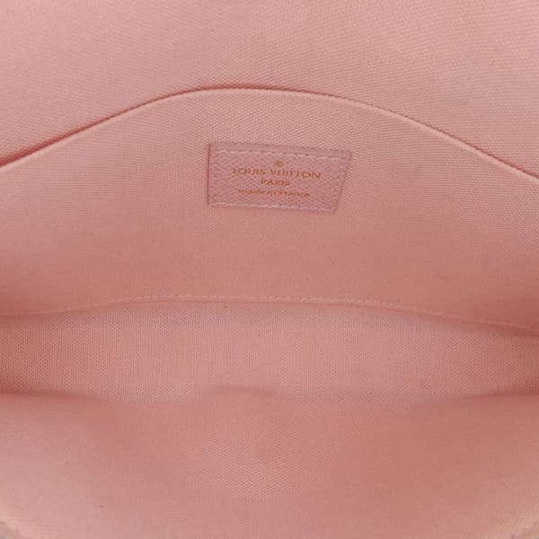 Pre-owned Louis Vuitton Damier Azur Pochette Felicie White