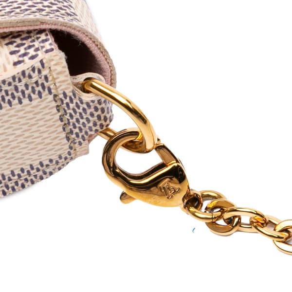 Pre-owned Louis Vuitton Damier Azur Pochette Felicie White