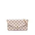 Miniatyrbillede 1 af 10: Pre-owned Louis Vuitton Damier Azur Pochette Felicie White