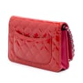 Miniatyrbild 2 av 10: Pre-owned Chanel Bicolor Classic Patent Wallet On Chain Red