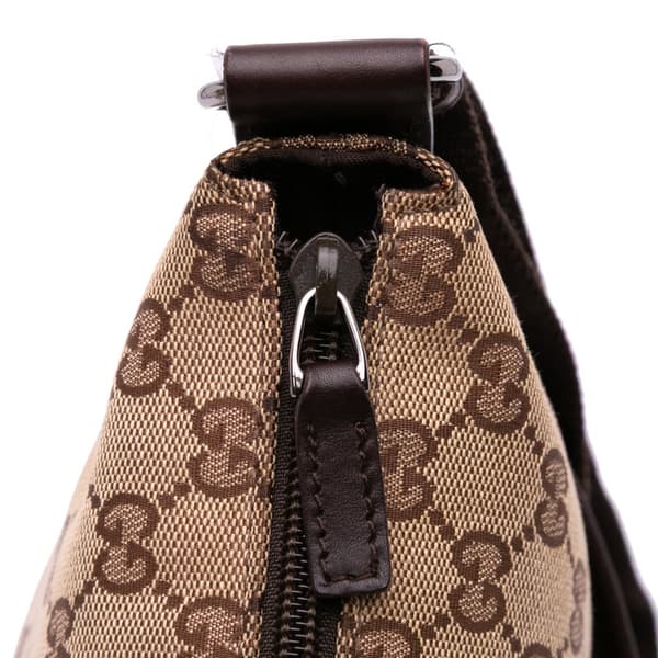 Pre-owned Gucci GG Canvas Crossbody Brown