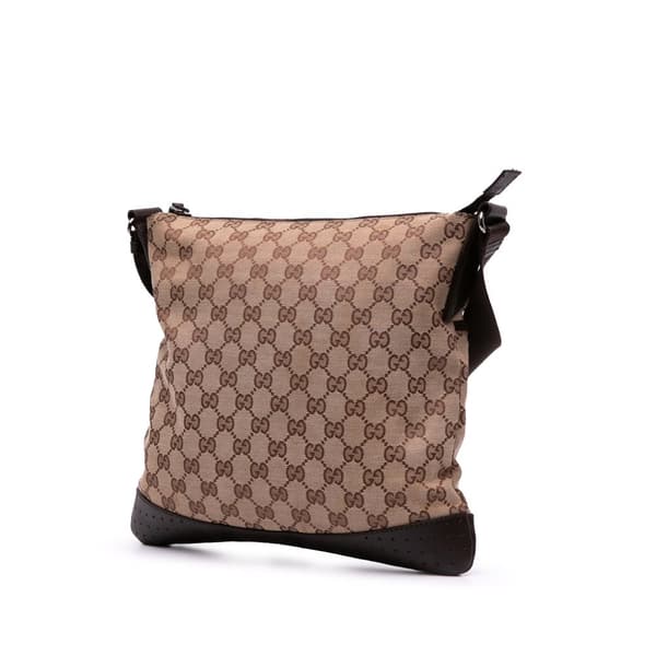 Pre-owned Gucci GG Canvas Crossbody Brown