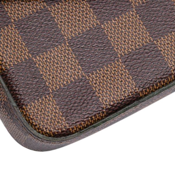 Pre-owned Louis Vuitton Damier Ebene Pochette Felicie Brown