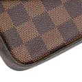 Miniatyrbild 7 av 10: Pre-owned Louis Vuitton Damier Ebene Pochette Felicie Brown