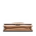 Miniatyrbild 3 av 10: Pre-owned Gucci Leather Interlocking G Dollar Wallet on Chain Brown