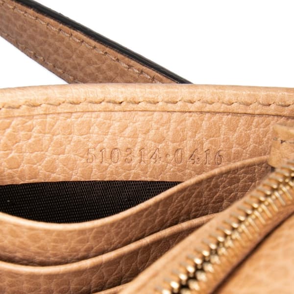 Pre-owned Gucci Leather Interlocking G Dollar Wallet on Chain Brown