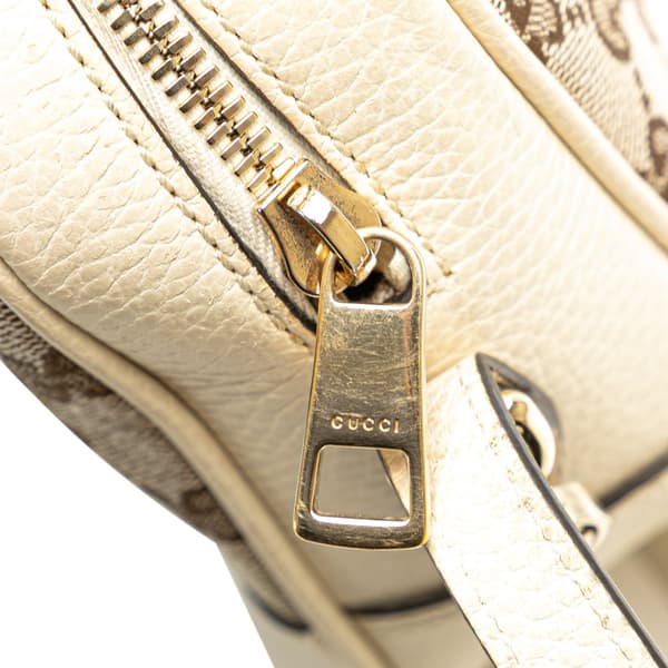 Pre-owned Gucci GG Canvas Bree Crossbody Brown