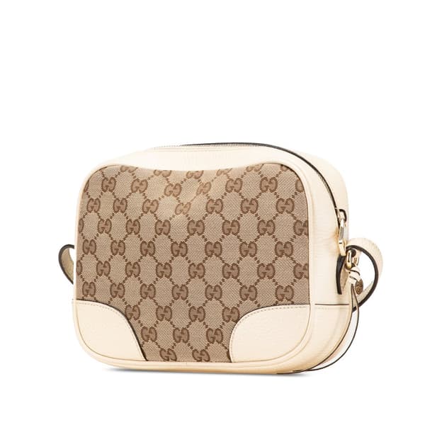 Pre-owned Gucci GG Canvas Bree Crossbody Brown