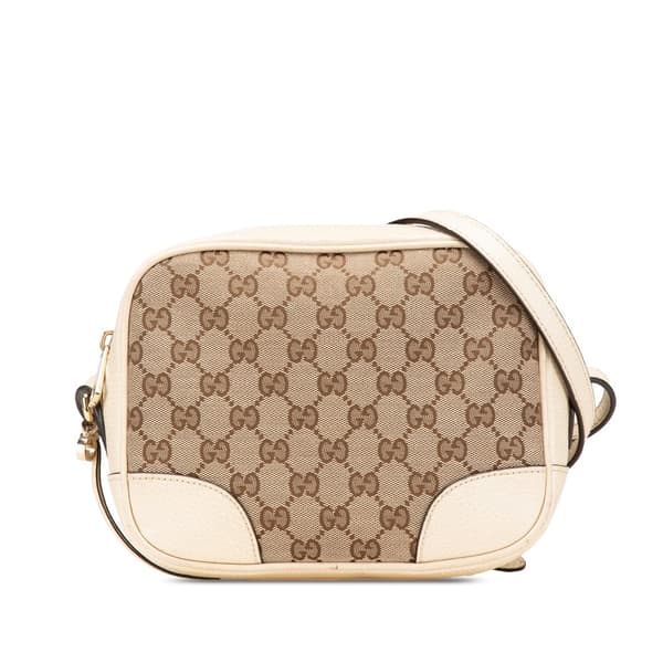 Pre-owned Gucci GG Canvas Bree Crossbody Brown
