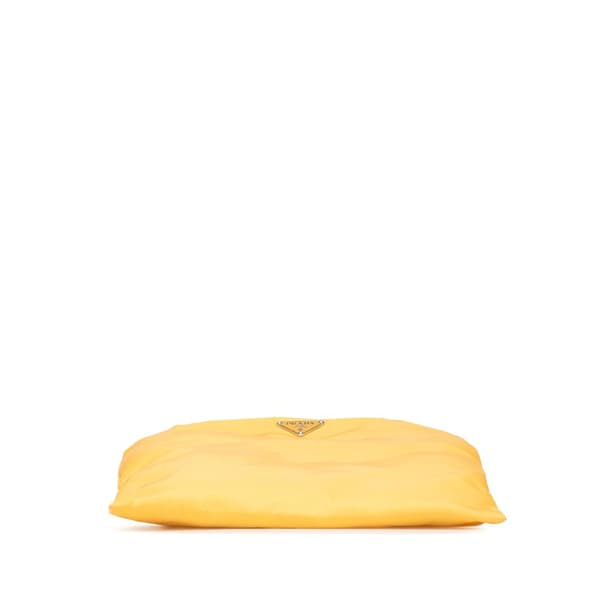 Pre-owned Prada Tessuto Zip Top Crossbody Yellow