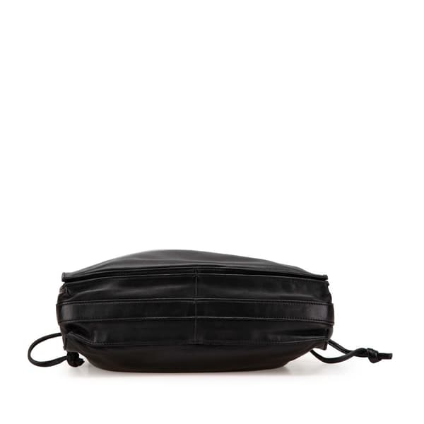 Pre-owned LOEWE Nappa Flamenco Drawstring Crossbody Black