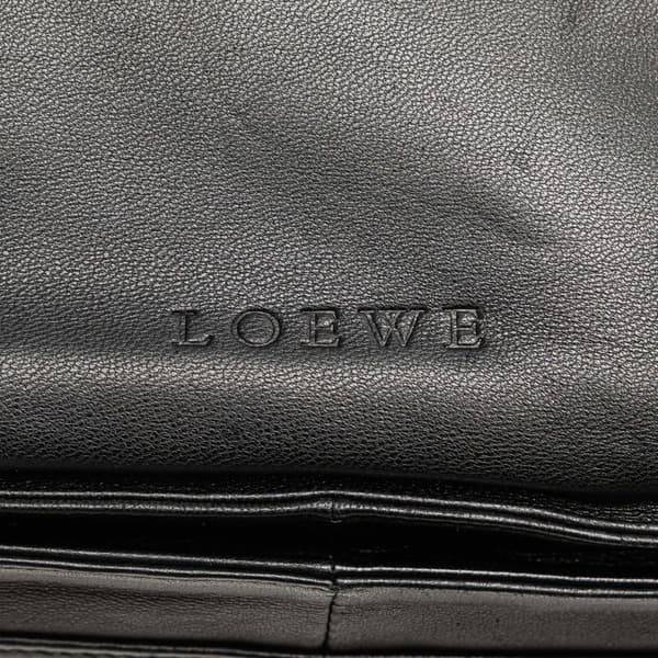 Pre-owned LOEWE Nappa Flamenco Drawstring Crossbody Black