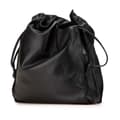 Miniatyrbild 2 av 10: Pre-owned LOEWE Nappa Flamenco Drawstring Crossbody Black