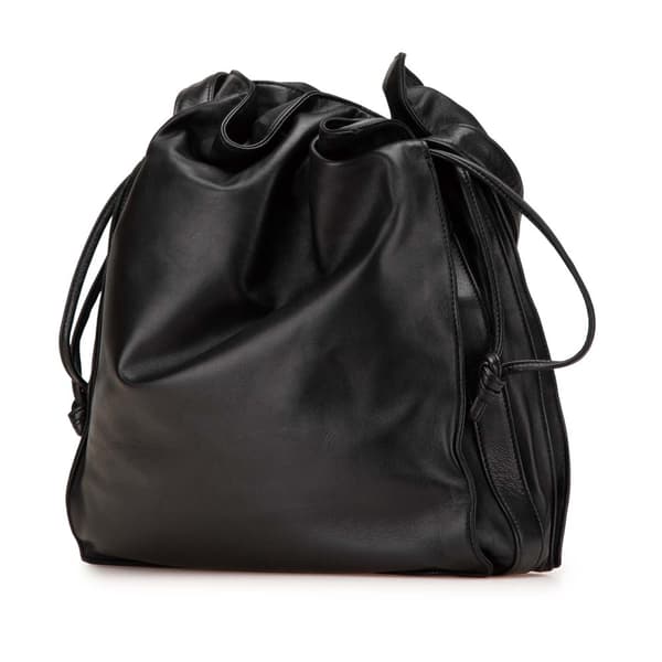Pre-owned LOEWE Nappa Flamenco Drawstring Crossbody Black