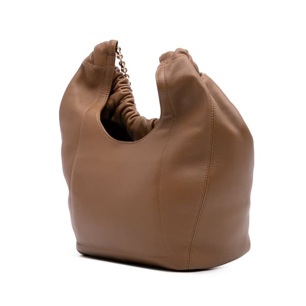 Pre-owned LOEWE Small Mellow Nappa Lambskin Squeeze Bag Brown