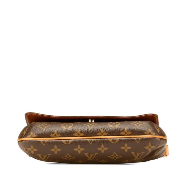Pre-owned Louis Vuitton Monogram Musette Tango Long Strap Brown