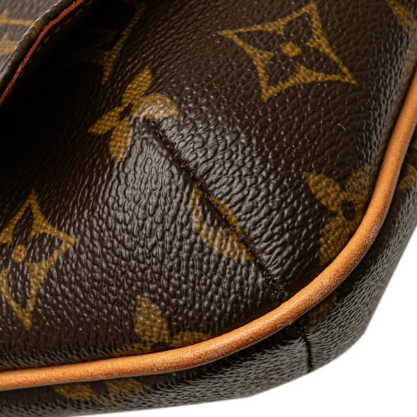 Pre-owned Louis Vuitton Monogram Musette Tango Long Strap Brown