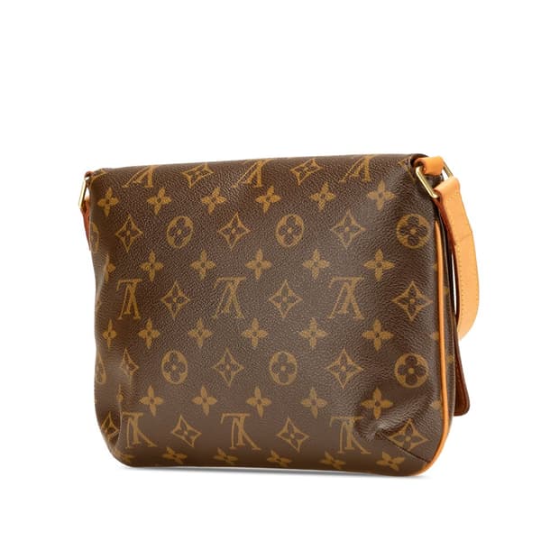 Pre-owned Louis Vuitton Monogram Musette Tango Long Strap Brown