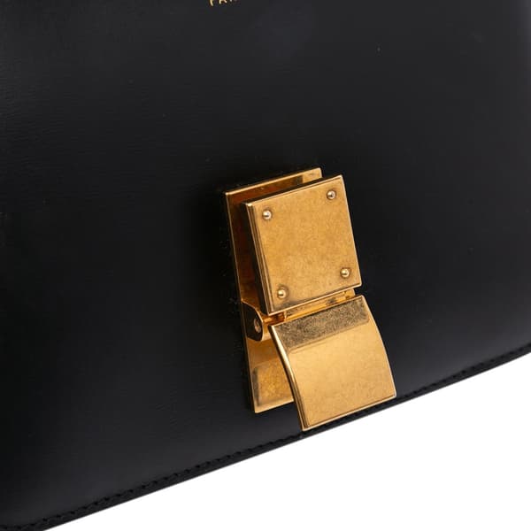 Pre-owned Celine Small Calfskin Classic Box Black