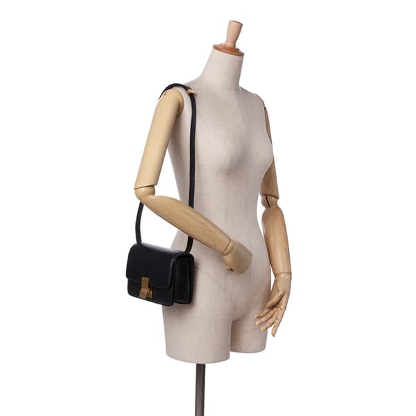 Pre-owned Celine Small Calfskin Classic Box Black
