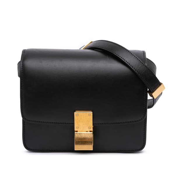 Pre-owned Celine Small Calfskin Classic Box Black