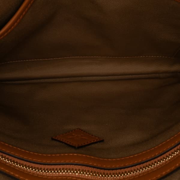 Pre-owned MCM Maxi Visetos Leather Arren Zip Pouch Brown